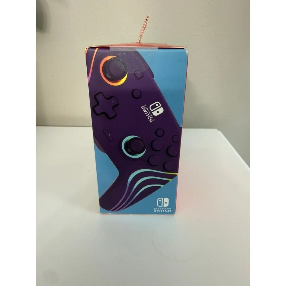 PDP Afterglow Wave Wireless Controller Nintendo Switch Purple RGB NWT